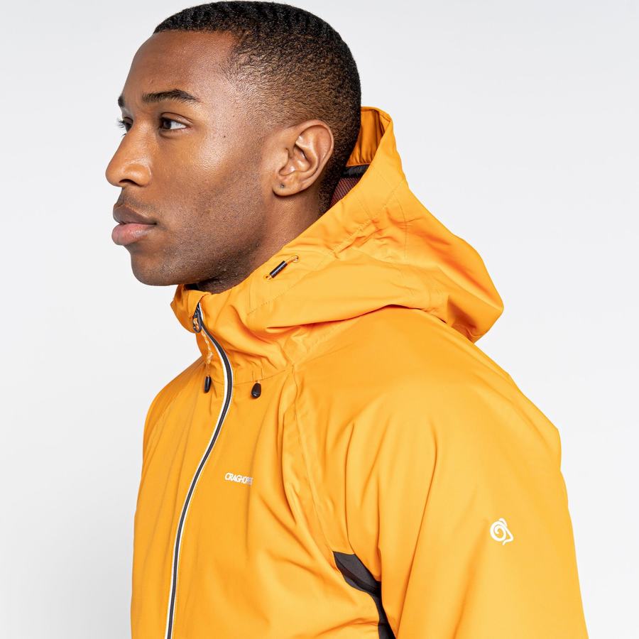 Chaquetas Craghoppers Impermeables Atlas Hombre Naranjas Negros | CQD28100LF