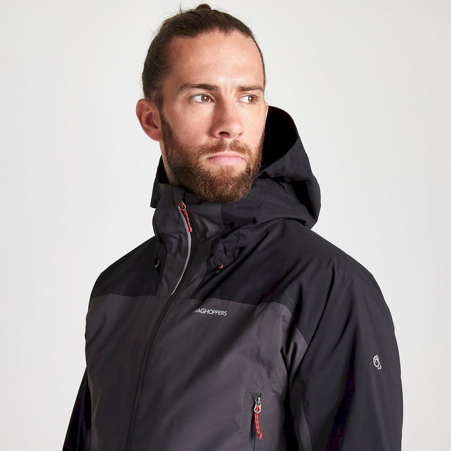 Chaquetas Craghoppers Impermeables Gryffin Hombre Negros | KCI492YV