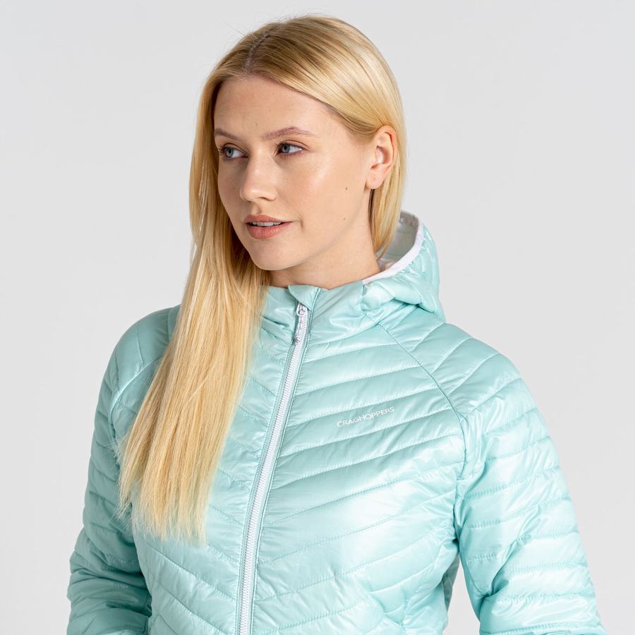 Chaquetas Craghoppers Insulated ExpoLite Encapuchado Mujer Verdes | NCX2867DO