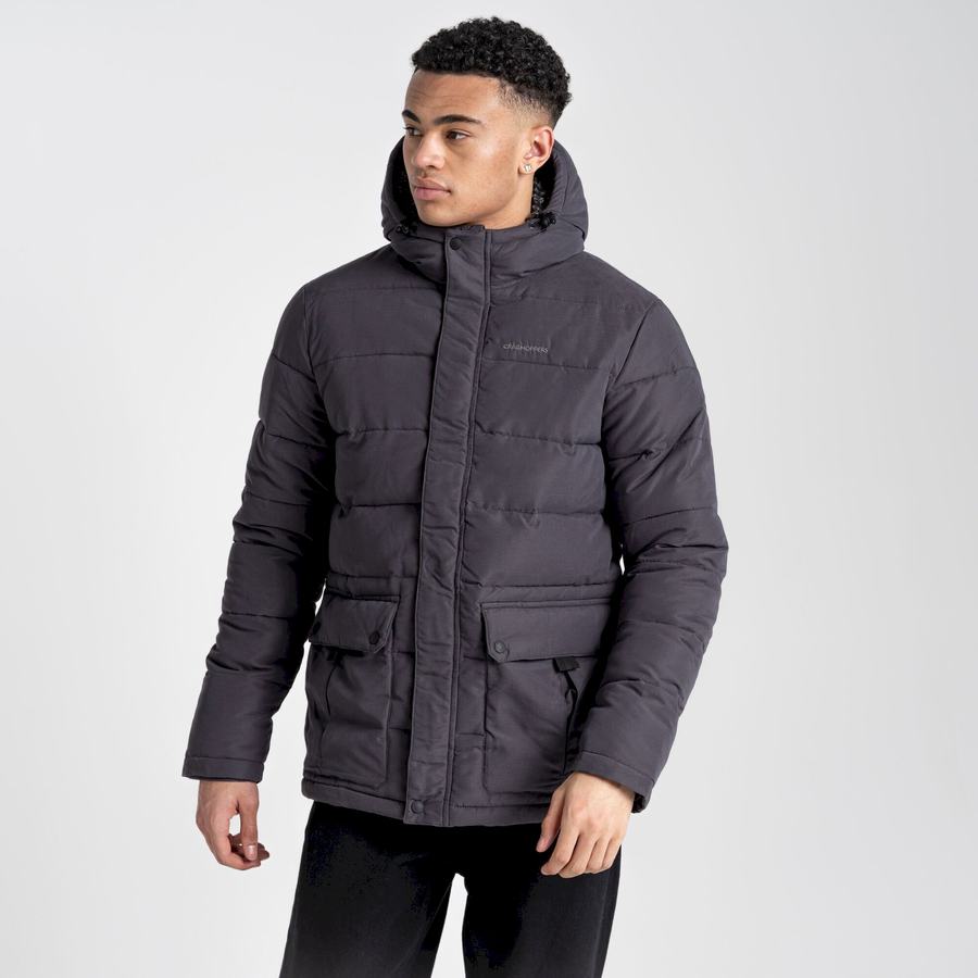 Chaquetas Craghoppers Insulated Trillick Downhike Encapuchado Hombre Grises | OXM8447QC