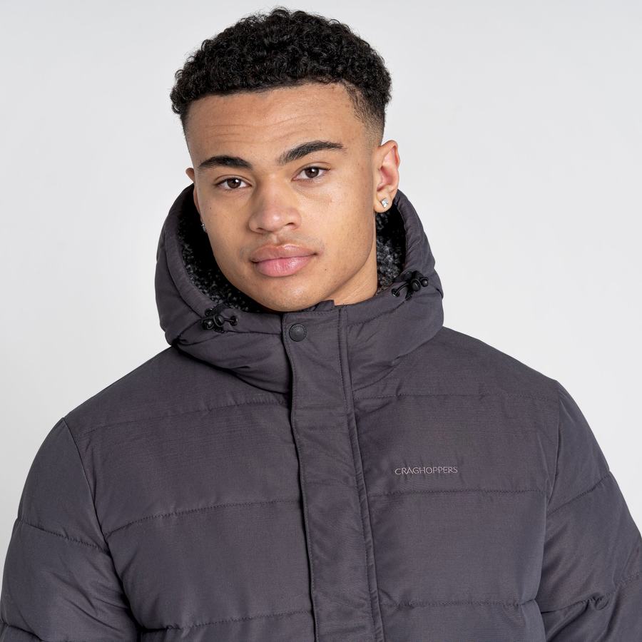 Chaquetas Craghoppers Insulated Trillick Downhike Encapuchado Hombre Grises | OXM8447QC