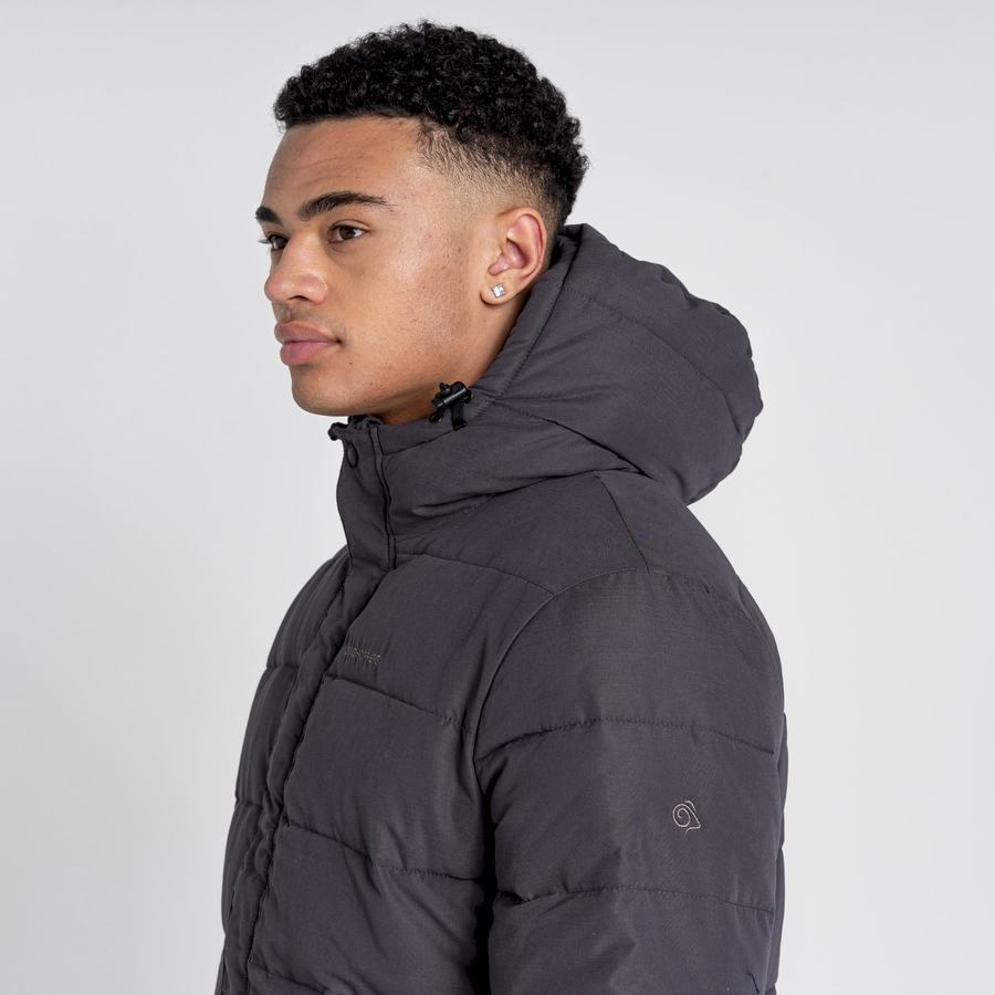 Chaquetas Craghoppers Insulated Trillick Downhike Encapuchado Hombre Grises | OXM8447QC