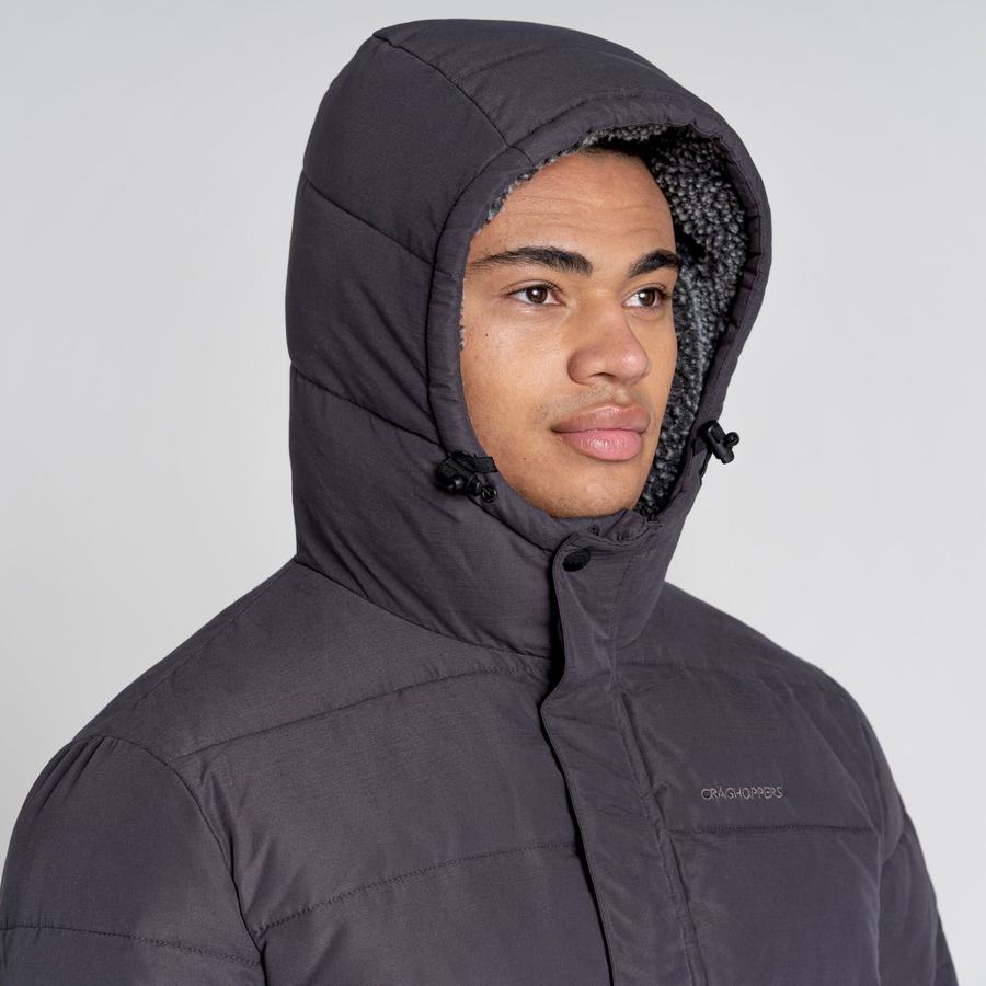 Chaquetas Craghoppers Insulated Trillick Downhike Encapuchado Hombre Grises | OXM8447QC