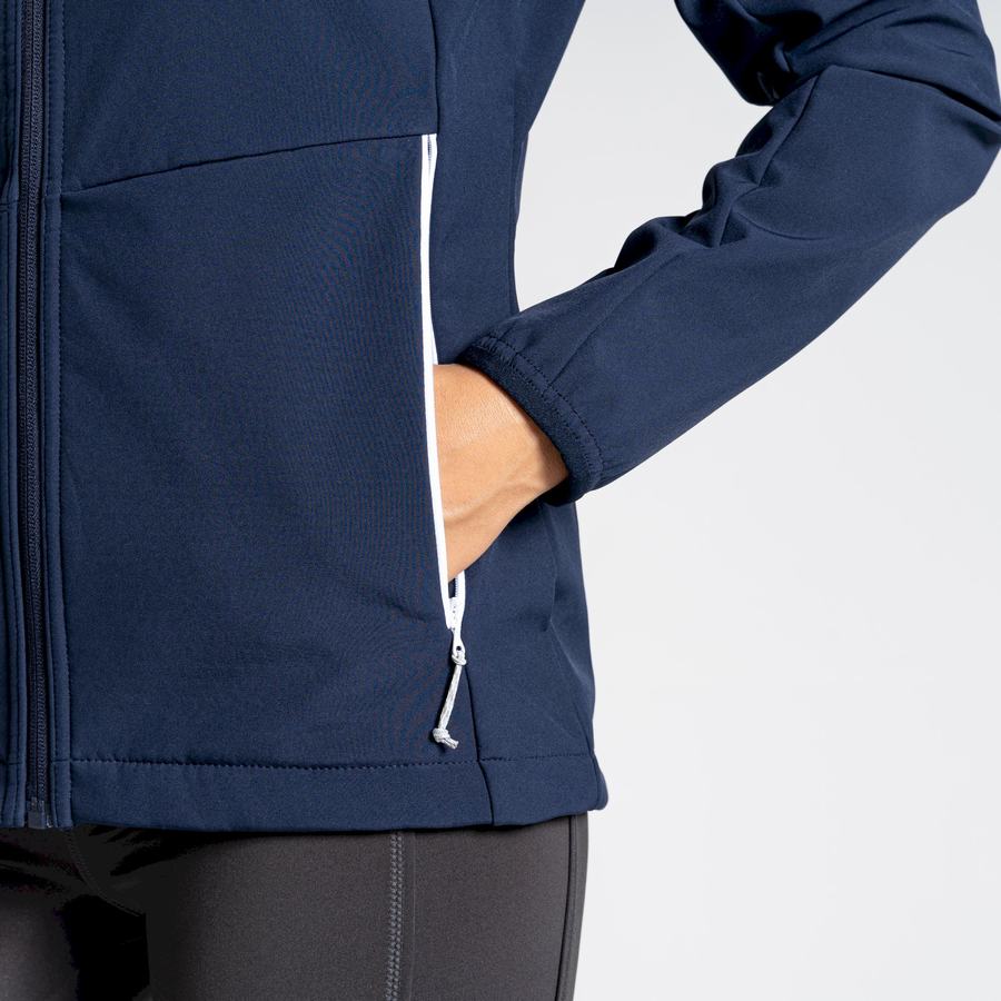 Chaquetas Craghoppers Kalti Weatherproof Encapuchado Mujer Azules Azul Marino Grises | ACG1655XS