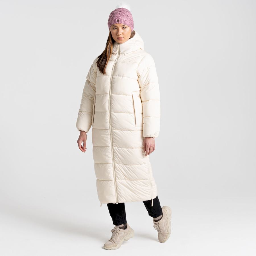 Chaquetas Craghoppers Narlia Insulated Encapuchado Mujer Blancos | QVS4331KG