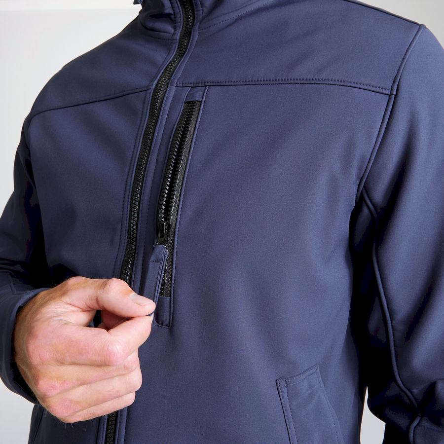 Chaquetas Craghoppers Oswin Insulated Encapuchado Hombre Azules Azul Marino | KHQ182CE
