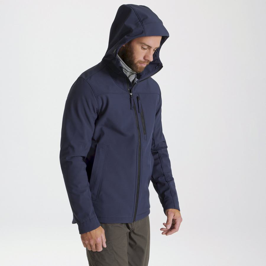 Chaquetas Craghoppers Oswin Insulated Encapuchado Hombre Azules Azul Marino | KHQ182CE