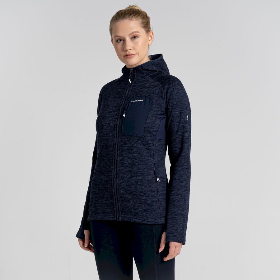 Chaquetas Craghoppers Trina Encapuchado Mujer Azules Azul Marino | ICA9983DG