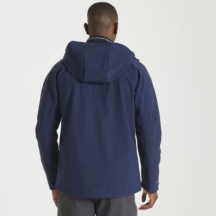 Chaquetas Craghoppers Tripp Encapuchado Hombre Azules Azul Marino | HUG2815NV
