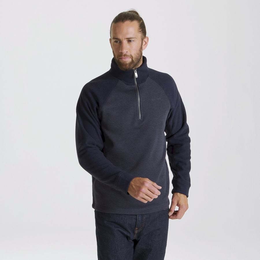 Jerséis Craghoppers Barker Half Zip Hombre Grises Azules | GLF391BO