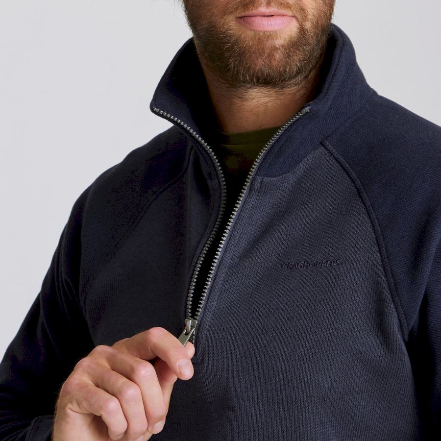 Jerséis Craghoppers Barker Half Zip Hombre Grises Azules | GLF391BO