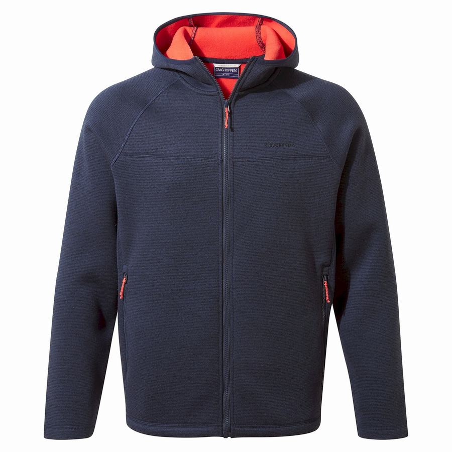 Jerséis Craghoppers Brayden Encapuchado Hombre Azules Azul Marino | VQE4974XU