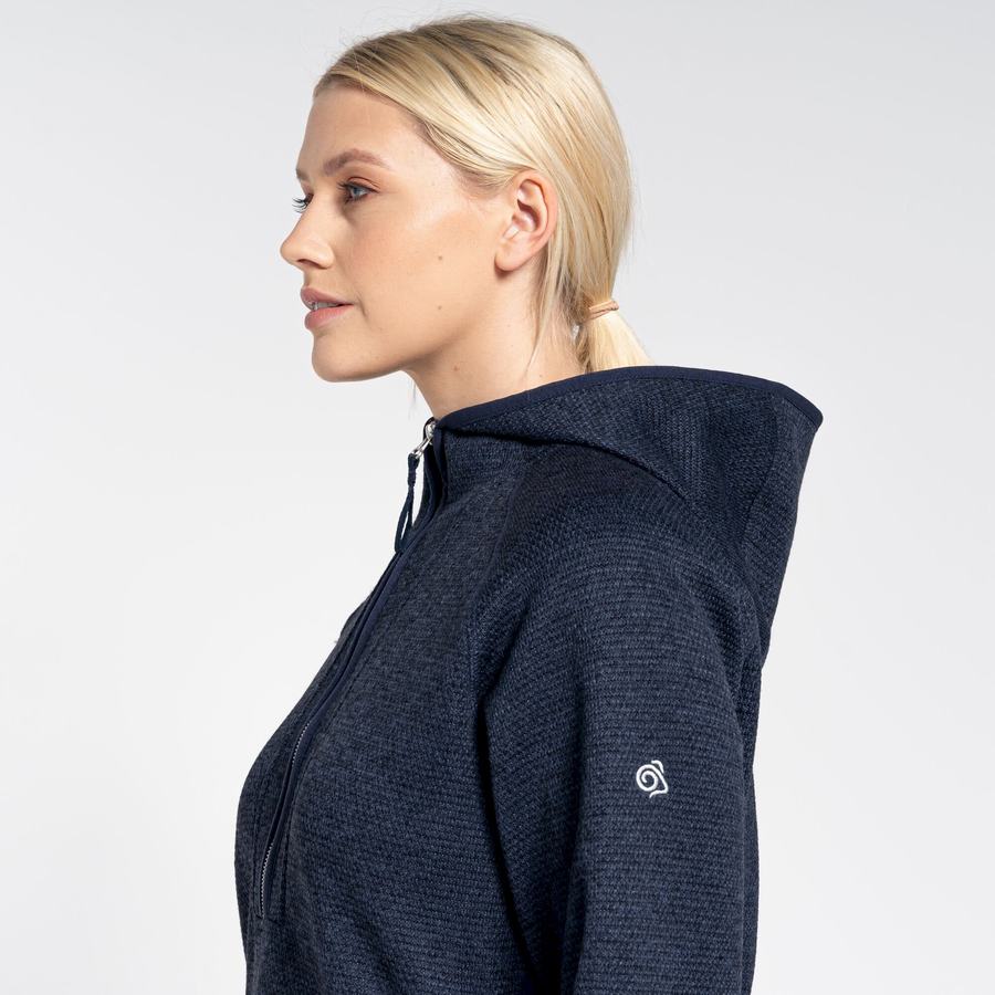 Jerséis Craghoppers Elena Encapuchado Half Zip Mujer Azules Azul Marino | NOI346PG