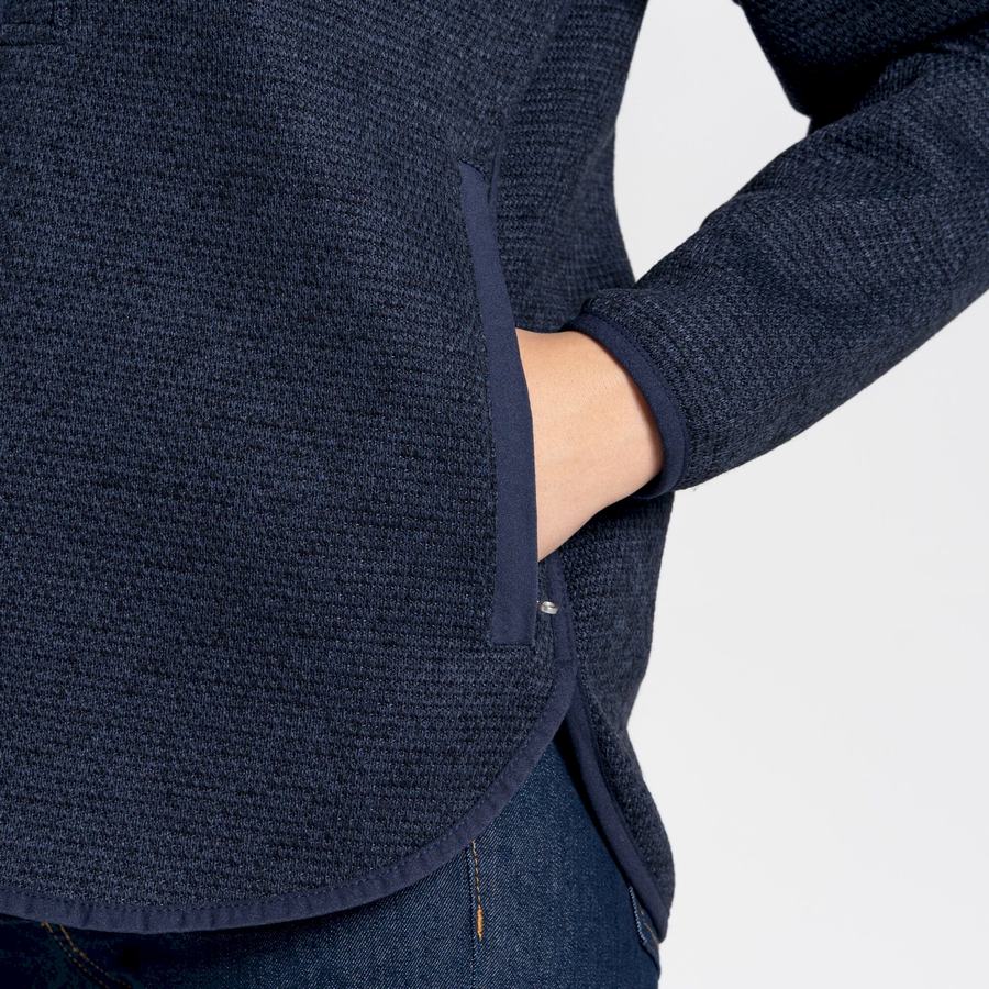 Jerséis Craghoppers Elena Encapuchado Half Zip Mujer Azules Azul Marino | NOI346PG