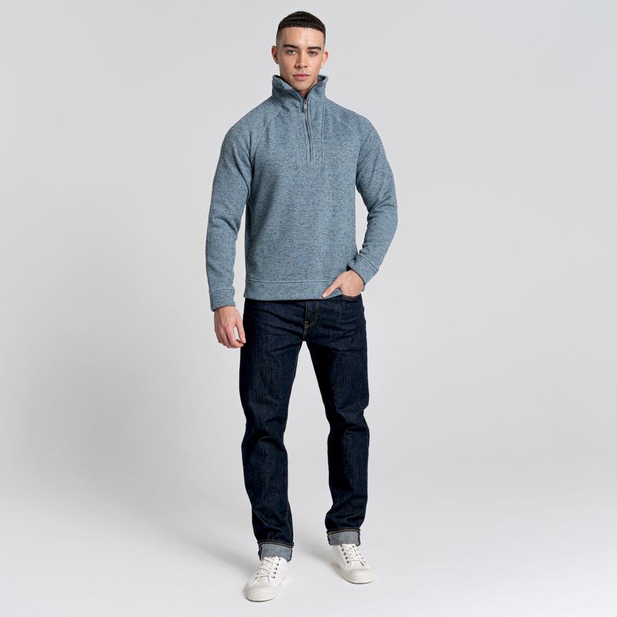 Jerséis Craghoppers Logan Half Zip Hombre Azules | NFO5371XK
