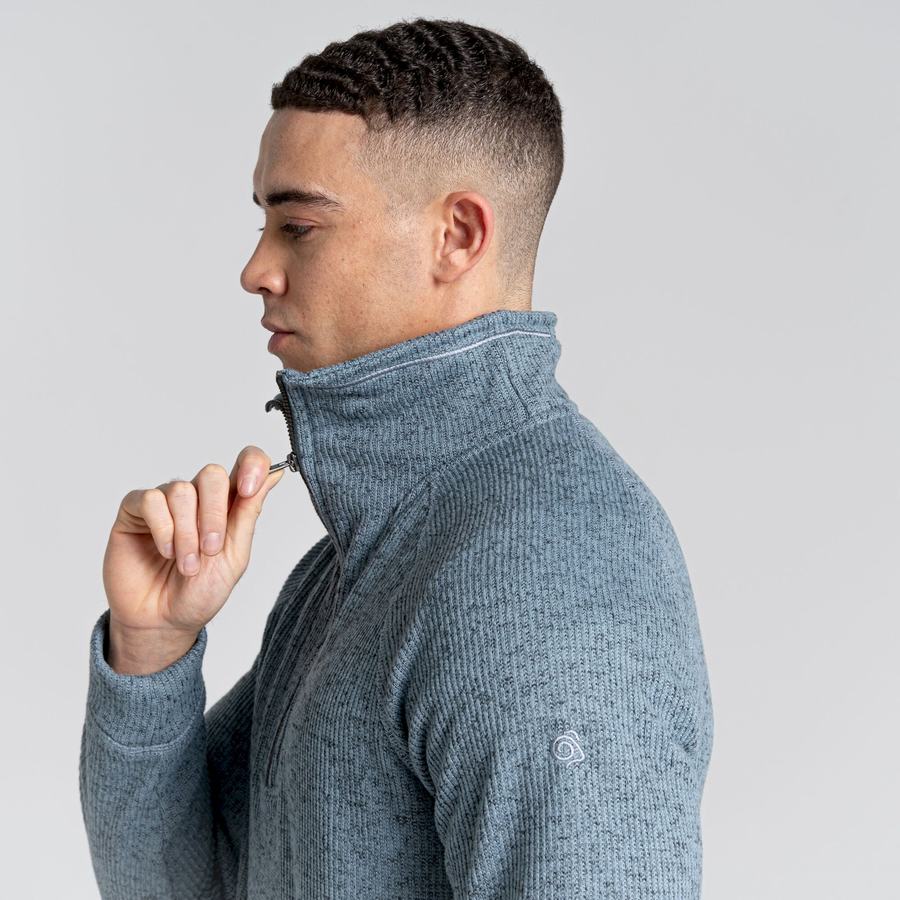 Jerséis Craghoppers Logan Half Zip Hombre Azules | NFO5371XK