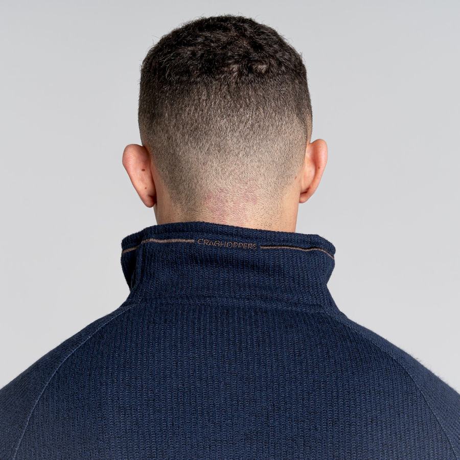 Jerséis Craghoppers Logan Half Zip Hombre Azules Azul Marino | UDN824KM