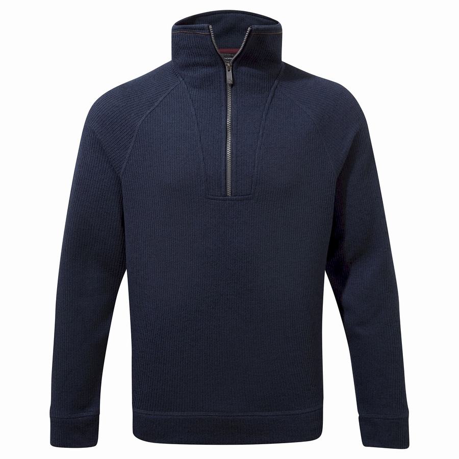 Jerséis Craghoppers Logan Half Zip Hombre Azules Azul Marino | UDN824KM