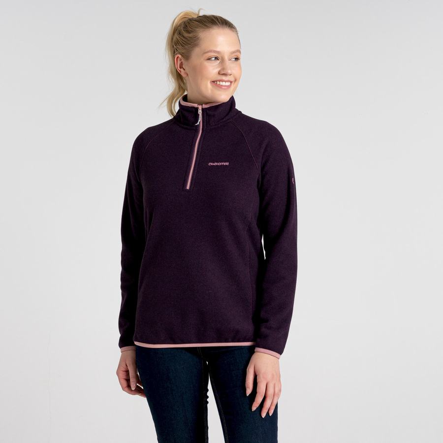 Jerséis Craghoppers Milia Half Zip Mujer Morados Oscuro | LRM5593EG