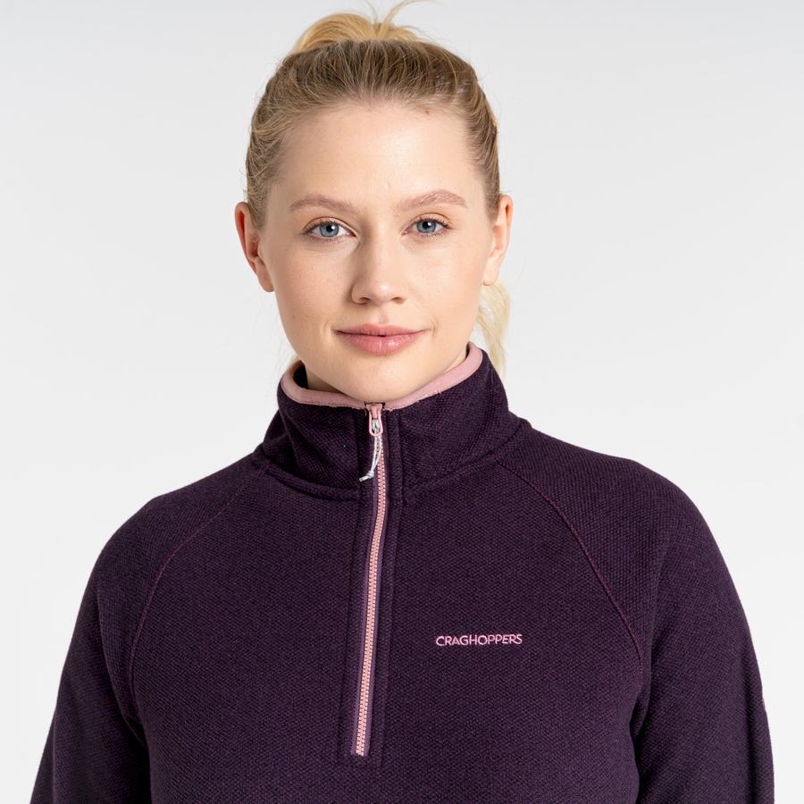 Jerséis Craghoppers Milia Half Zip Mujer Morados Oscuro | LRM5593EG