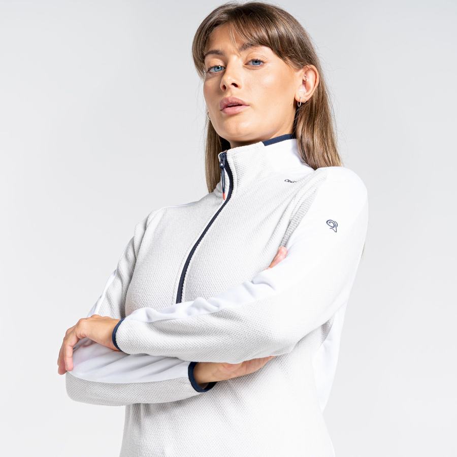 Jerséis Craghoppers Minerva Half Zip Mujer Grises Blancos | MNU3960LP