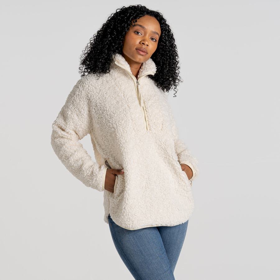 Jerséis Craghoppers Orlena Half Zip Mujer Blancos | EOB9954YT