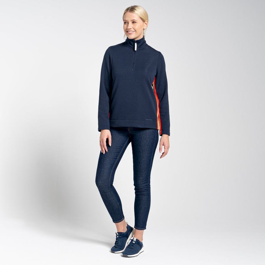 Jerséis Craghoppers Pinalla Half Zip Mujer Azules Azul Marino | QJZ2139PW