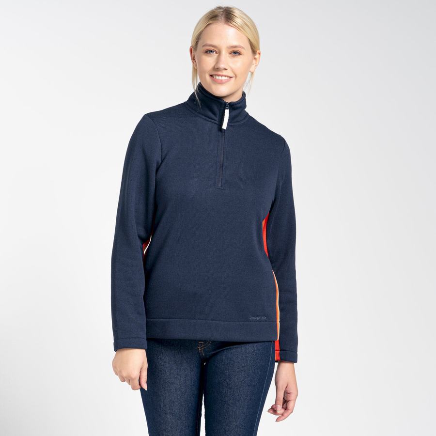 Jerséis Craghoppers Pinalla Half Zip Mujer Azules Azul Marino | QJZ2139PW