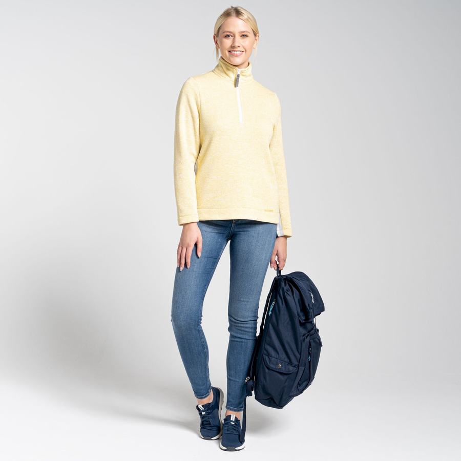 Jerséis Craghoppers Pinalla Half Zip Mujer Amarillos | VES3333TU