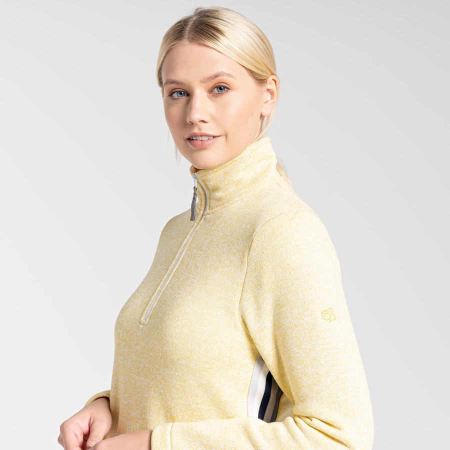 Jerséis Craghoppers Pinalla Half Zip Mujer Amarillos | VES3333TU
