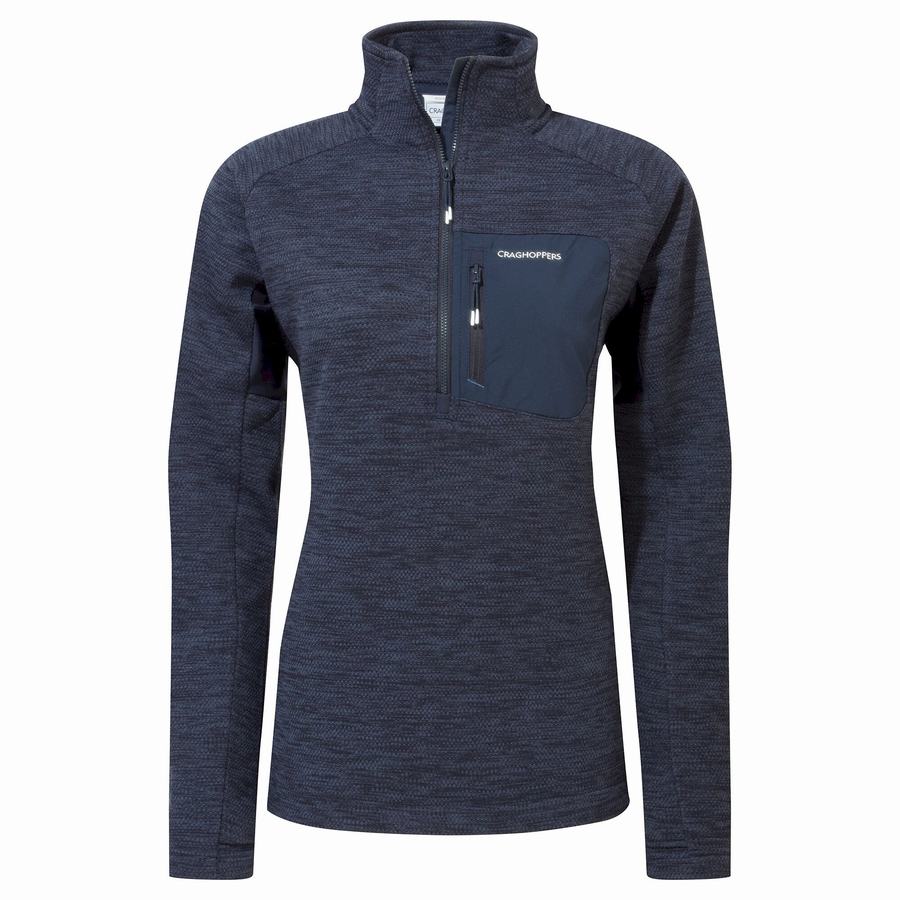 Jerséis Craghoppers Trina Half Zip Mujer Azules Azul Marino | IKC2565BQ