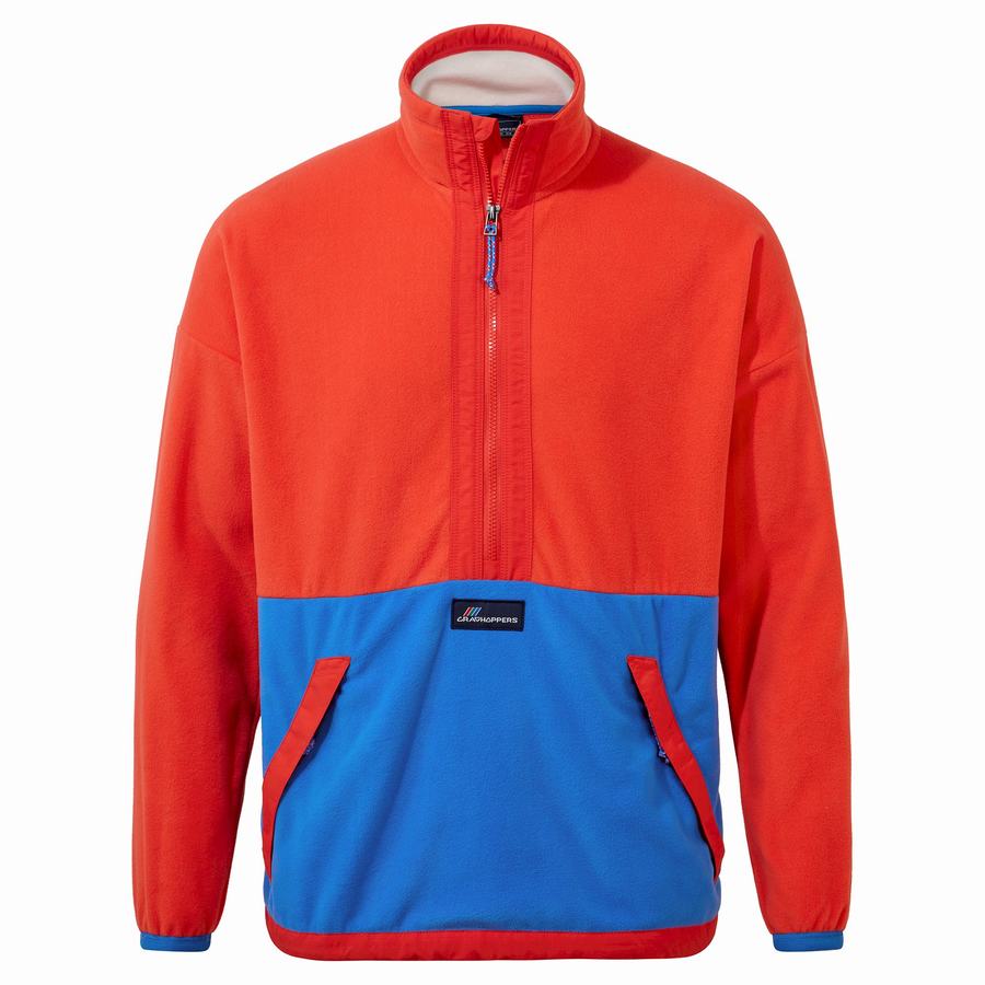 Jerséis Craghoppers Welwood Half Zip Hombre Naranjas Rojos Azules | TGO2223SS
