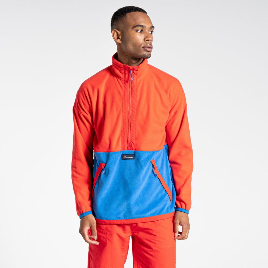 Jerséis Craghoppers Welwood Half Zip Hombre Naranjas Rojos Azules | TGO2223SS