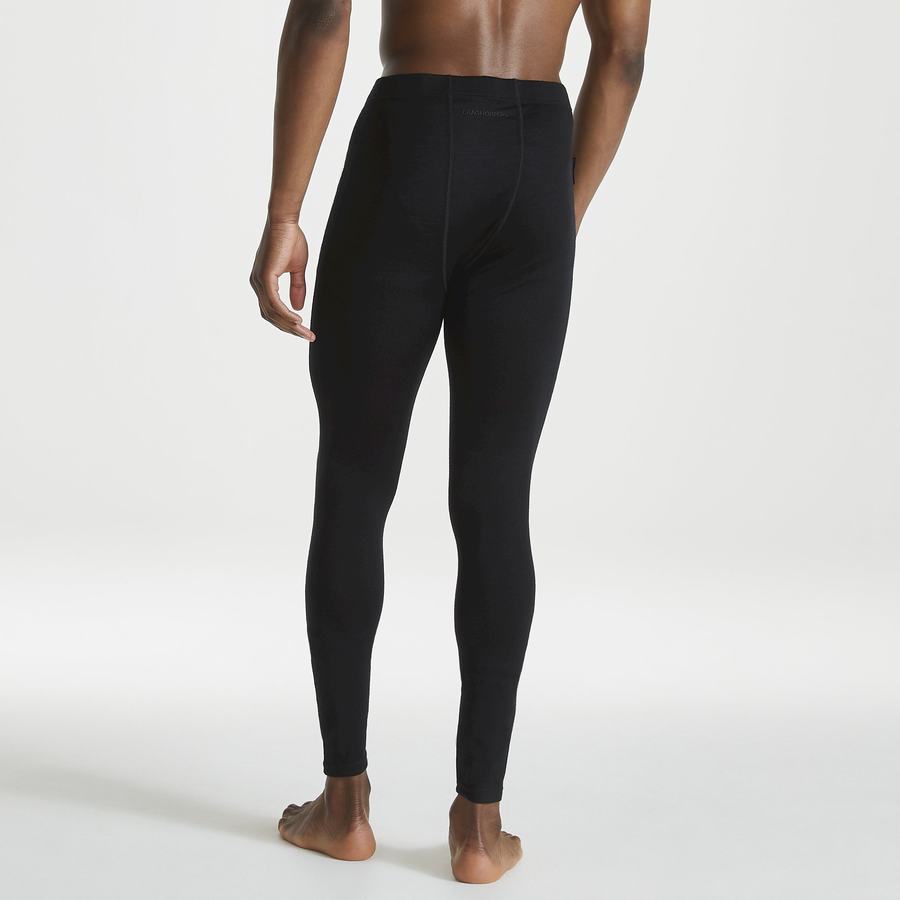 Pantalones Craghoppers Merino Baselayer Hombre Negros | KEP4558LE