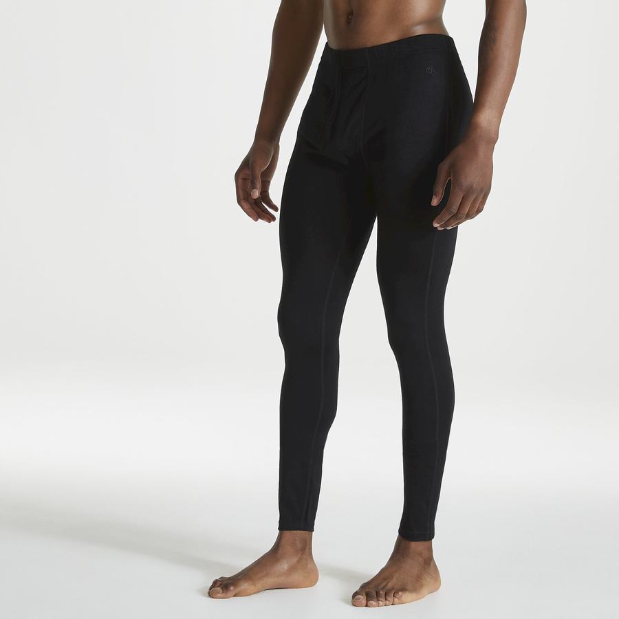 Pantalones Craghoppers Merino Baselayer Hombre Negros | KEP4558LE