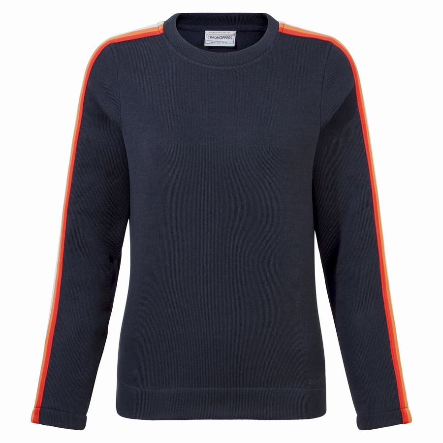 Sudaderas Craghoppers Pinalla Crew Neck Mujer Azules Azul Marino | RZY8164IH